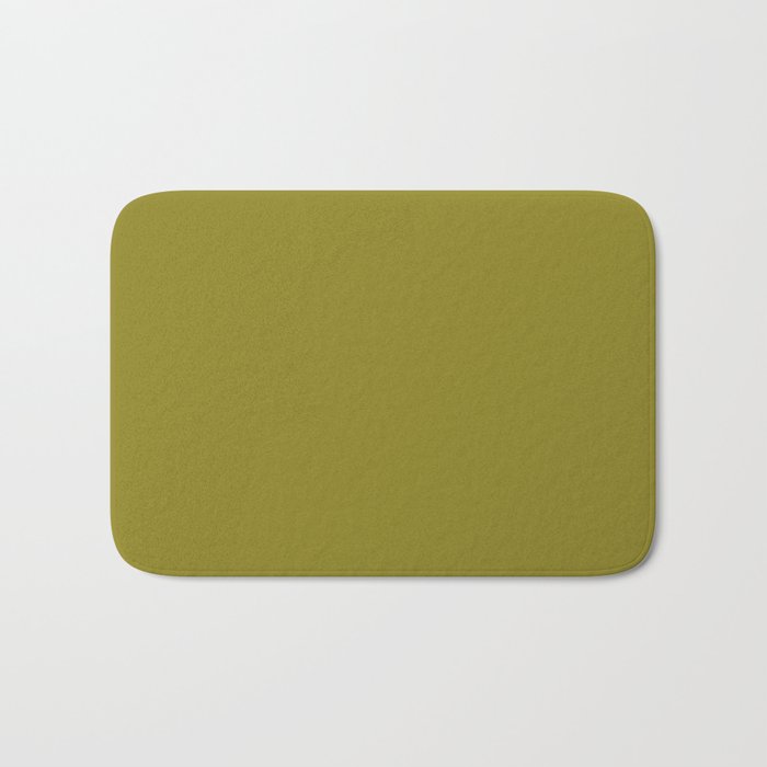 Retro 70s moss green solid Bath Mat Gallery Image 1
