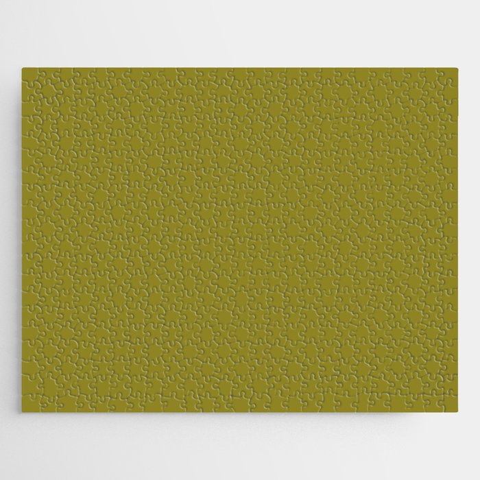 Retro 70s moss green solid Jigsaw Puzzle Gallery Image 1