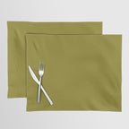 Retro 70s moss green solid Placemat Gallery Image 1