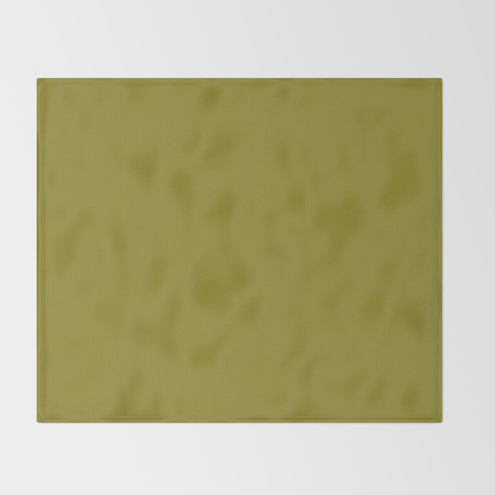 Retro 70s moss green solid Throw Blanket Gallery Image 2