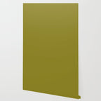 Retro 70s moss green solid Wallpaper Gallery Image 2