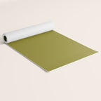 Retro 70s moss green solid Yoga Mat Gallery Image 2