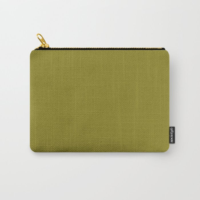 Retro 70s moss green solid Carry All Pouch Gallery Image 1