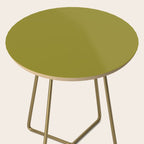 Retro 70s moss green solid Side Table Gallery Image 2