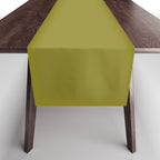 Retro 70s moss green solid Table Runner Gallery Image 1