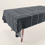 Deco Geometric 04 Black Tablecloth Gallery Image 1