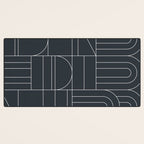 Deco Geometric 04 Black Desk Mat Gallery Image 3