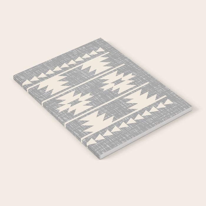 Southwestern Pattern 131 Gray and Beige Notebook Gallery Image 2