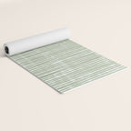 Abstract Stripes, Sage Green, Boho Wall Art Yoga Mat Gallery Image 2