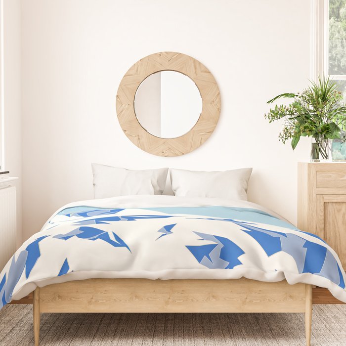 Airborn Skier Flying Down the Ski Slopes Duvet Cover Gallery Image 3