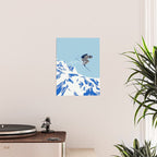 Airborn Skier Flying Down the Ski Slopes Poster Gallery Image 2