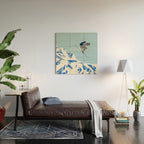 Airborn Skier Flying Down the Ski Slopes Wood Wall Art Gallery Image 2