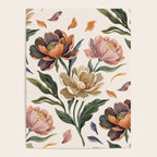 Hand Painted Peony Florals Poster Gallery Image 4