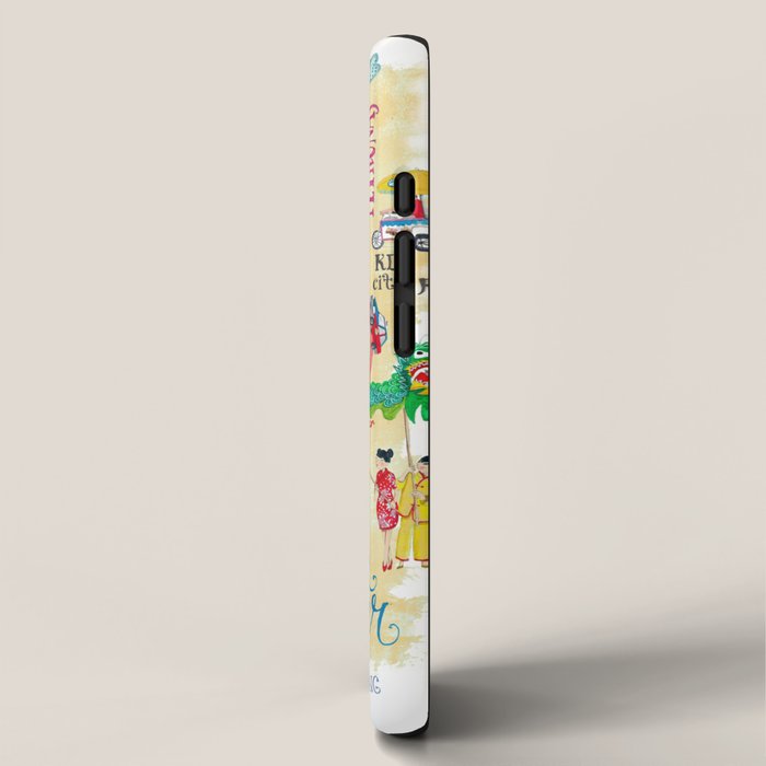 Illustrative map Kuala Lumpur Malaysia travel iPhone Case Gallery Image 2