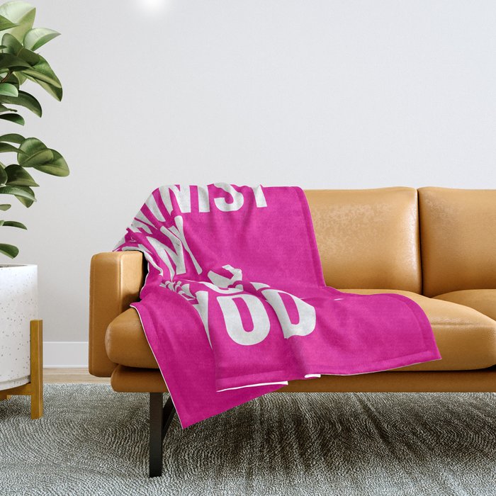 Feminist is My Second Favorite F-Word (Pink) Throw Blanket Gallery Image 1