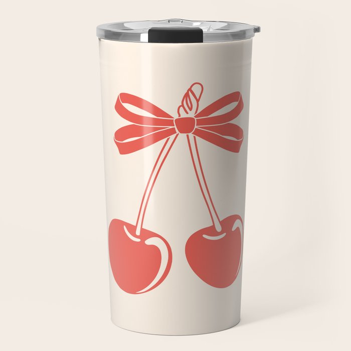 Cherry Bow Delight Travel Mug Gallery Image 1
