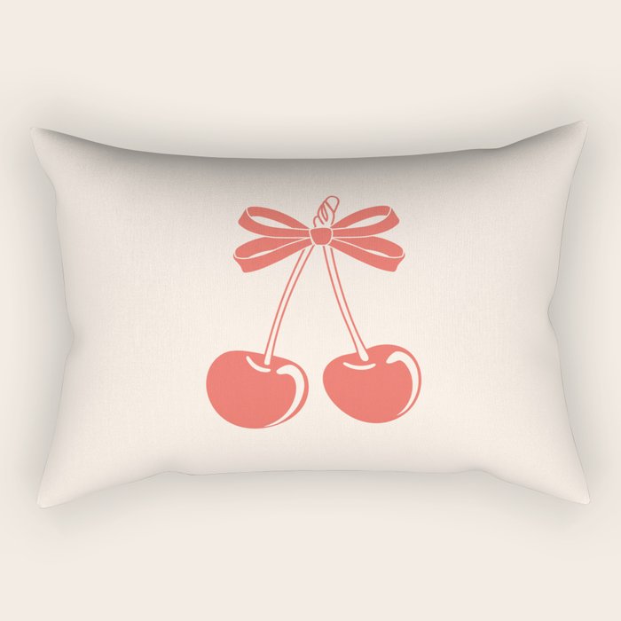 Cherry Bow Delight Rectangular Pillow Gallery Image 1