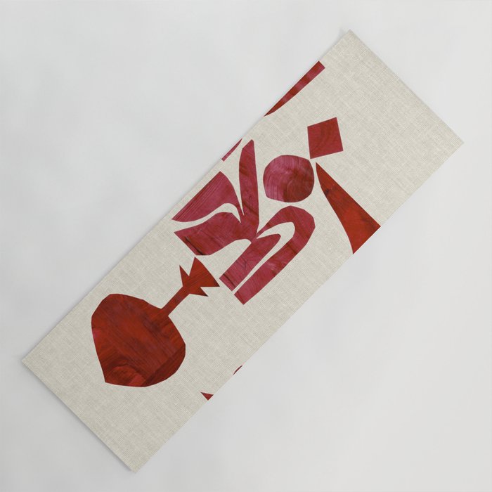 Crimson Fire Flower Yoga Mat Gallery Image 1