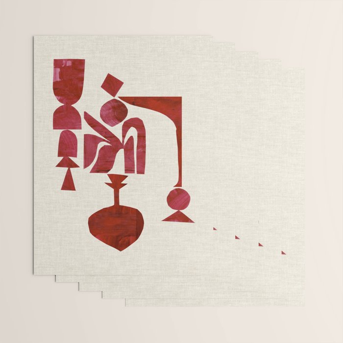 Crimson Fire Flower Wrapping Paper Gallery Image 3