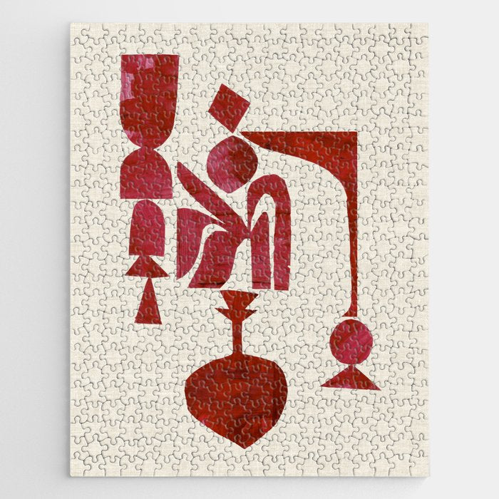 Crimson Fire Flower Jigsaw Puzzle Gallery Image 1