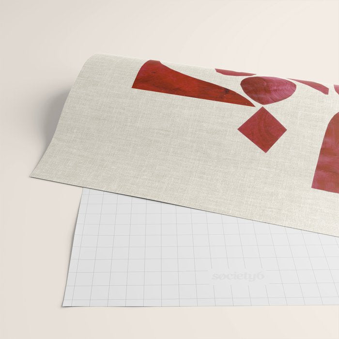 Crimson Fire Flower Wrapping Paper Gallery Image 2