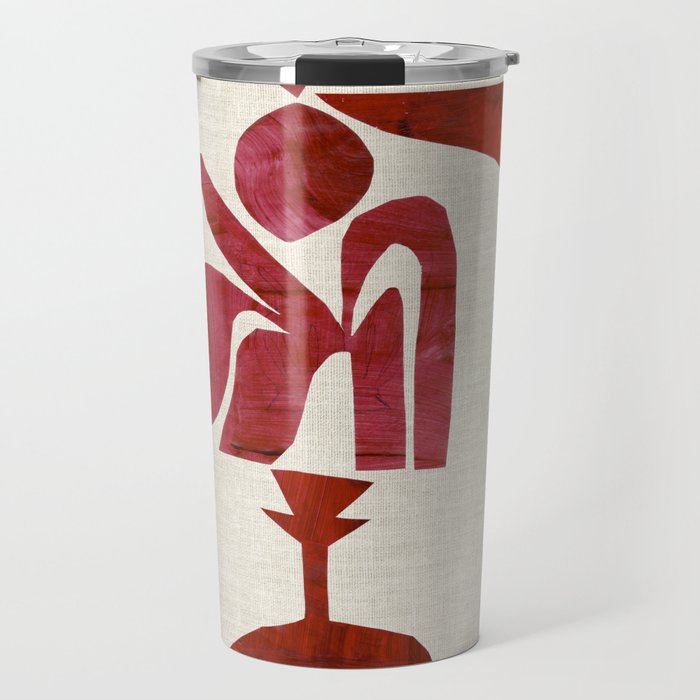 Crimson Fire Flower Travel Mug Gallery Image 1
