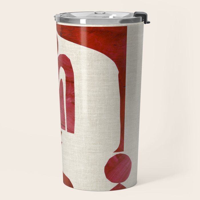 Crimson Fire Flower Travel Mug Gallery Image 2