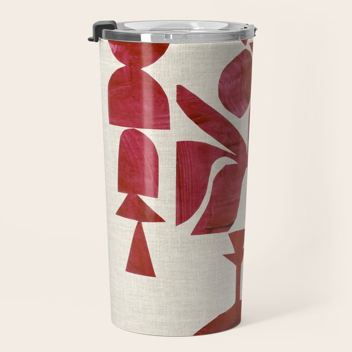 Crimson Fire Flower Travel Mug Gallery Image 3