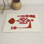 Crimson Fire Flower Rug Gallery Image 1