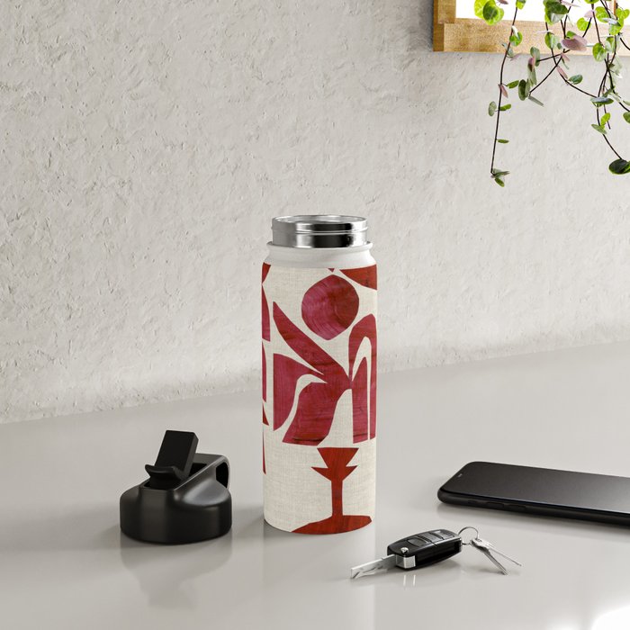 Crimson Fire Flower Water Bottle Gallery Image 4