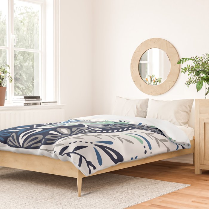 Hamsa Hand - Navy Palette Duvet Cover Gallery Image 2