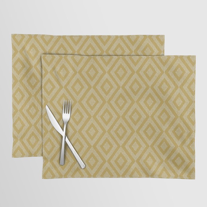 Hand-drawn Rhombus Pattern #1 Placemat Gallery Image 1