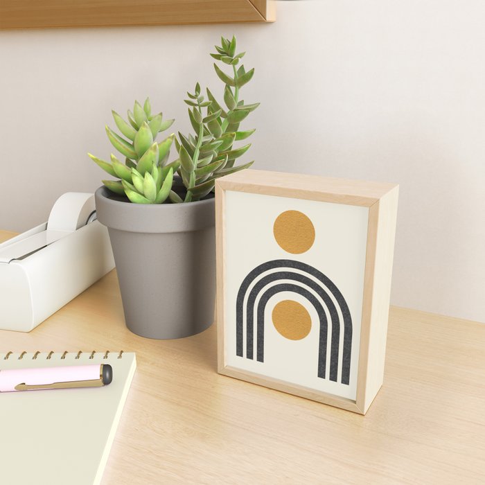 Mid century modern - arch suns Mini Art Print Gallery Image 2