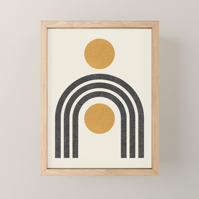 Mid century modern - arch suns Mini Art Print Gallery Image 1
