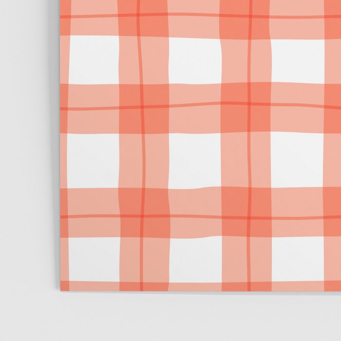 Red geometric plaid gingham pattern Poster Gallery Image 3
