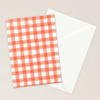 Red geometric plaid gingham pattern Stationery Card Gallery Image 2