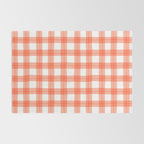 Red geometric plaid gingham pattern Rug Gallery Image 2