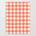 Red geometric plaid gingham pattern Poster Gallery Image 4