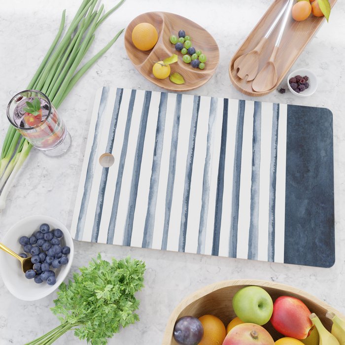 Stripes | Watercolor Pattern Cutting Board Gallery Image 2
