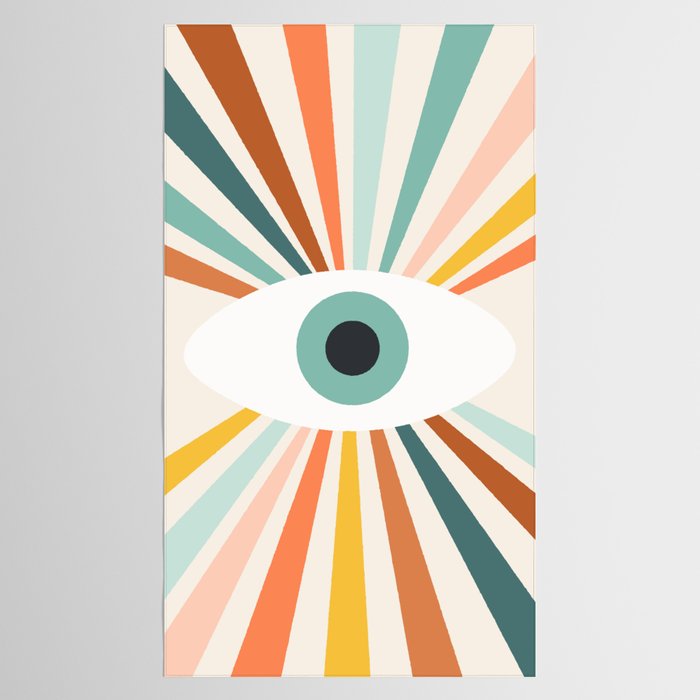 All Seeing Evil Eye - earthy Tablecloth Gallery Image 2