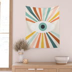All Seeing Evil Eye - earthy Wall Tapestry Gallery Image 2