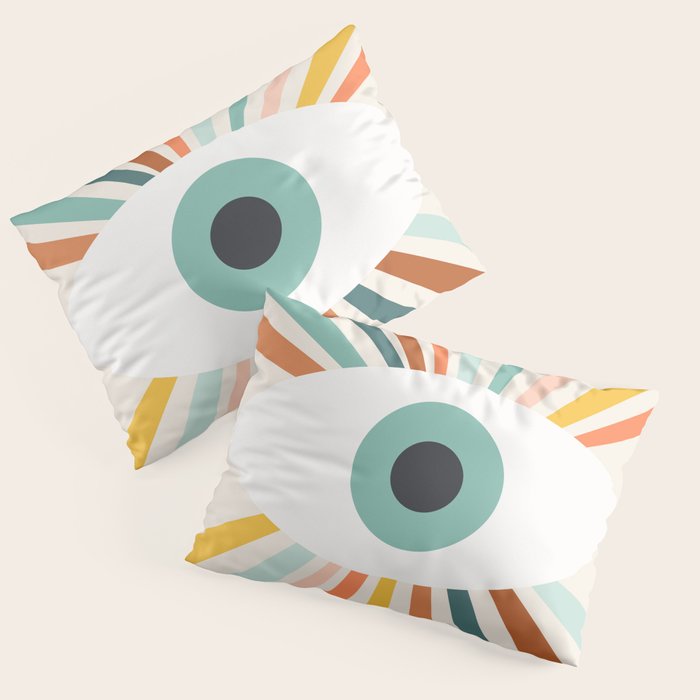All Seeing Evil Eye - earthy Pillow Sham Gallery Image 3