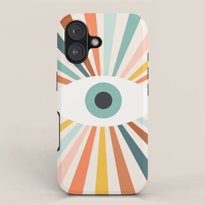 All Seeing Evil Eye - earthy iPhone Case Gallery Image 1