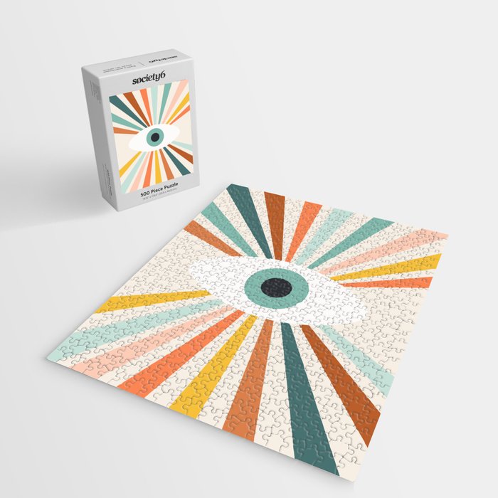 All Seeing Evil Eye - earthy Jigsaw Puzzle Gallery Image 2