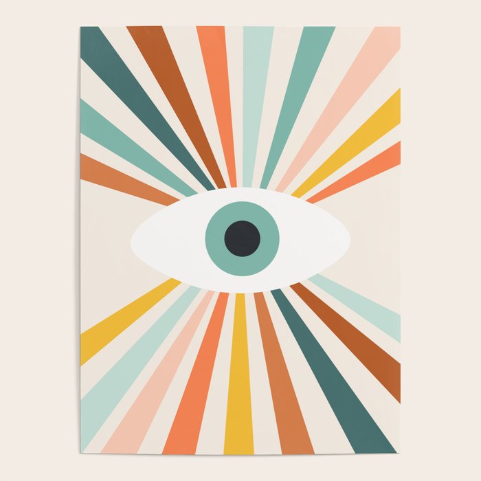 All Seeing Evil Eye - earthy Poster Gallery Image 1