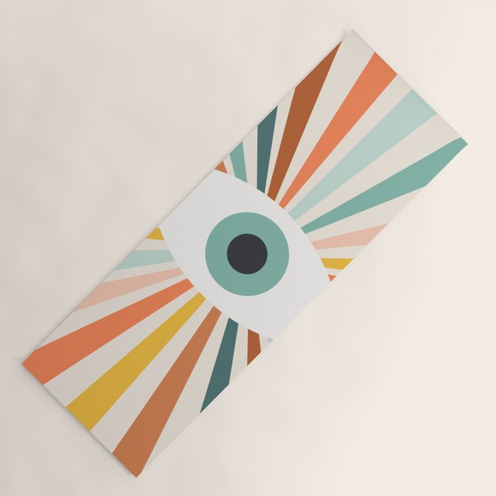 All Seeing Evil Eye - earthy Yoga Mat Gallery Image 1