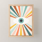 All Seeing Evil Eye - earthy Mini Art Print Gallery Image 1