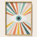All Seeing Evil Eye - earthy Serving Tray Gallery Image 1