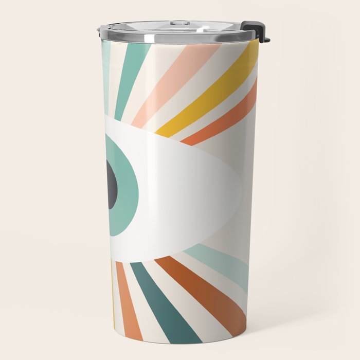 All Seeing Evil Eye - earthy Travel Mug Gallery Image 2