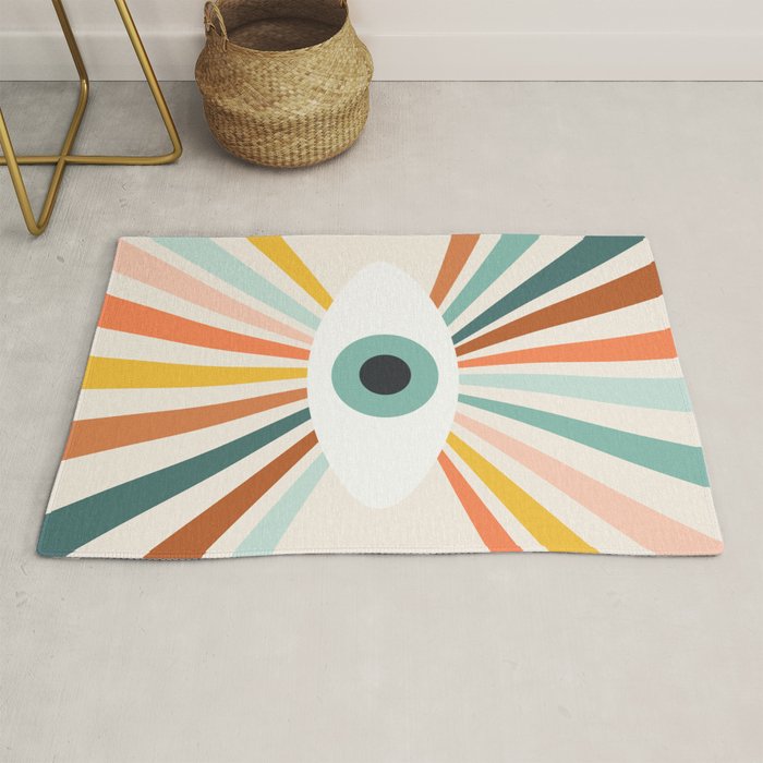 All Seeing Evil Eye - earthy Rug Gallery Image 1